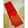 2G Pure Kanjivaram Silk Saree Vermilion Red with Annam & Lion Zari Border and Gold Butta | Prahla Silks