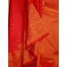 2G Pure Kanjivaram Silk Saree Vermilion Red with Annam & Lion Zari Border and Gold Butta | Prahla Silks