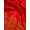 2G Pure Kanjivaram Silk Saree Vermilion Red with Annam & Lion Zari Border and Gold Butta | Prahla Silks