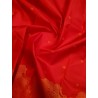 2G Pure Kanjivaram Silk Saree Vermilion Red with Annam & Lion Zari Border and Gold Butta | Prahla Silks