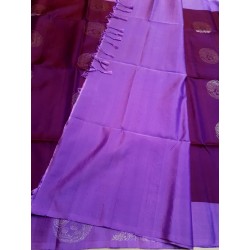Pure Kanchi Soft Silk Sarees Lavender and purple