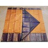 2G Pure Kanjivaram Silk Saree Orange with Royal Blue Elephant Butta & Elephant Zari Border | Prahla Silks