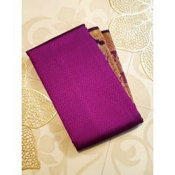 2G Pure Kanjivaram Silk Saree Magenta with Gold Zari Pallakku Border & Rich Zari Pallu | Prahla Silks