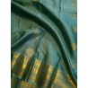 2G Pure Kanjivaram Silk Saree Teal Green with Gold Zari Butta & Rich Pallu | Prahla Silks