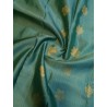 2G Pure Kanjivaram Silk Saree Teal Green with Gold Zari Butta & Rich Pallu | Prahla Silks