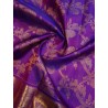 2G Pure Kanjivaram Silk Saree Royal Purple with Gold Zari Annam Butta & Traditional Horse Border | Prahla Silks