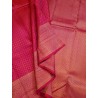 2G Pure Kanjivaram Silk Saree Red & Pink with Gold Zari Peacock Border | Prahla Silks