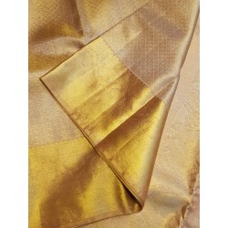2G Pure Kanjivaram Silk Saree Ivory Off White with Rich Gold Zari Border | Prahla Silks
