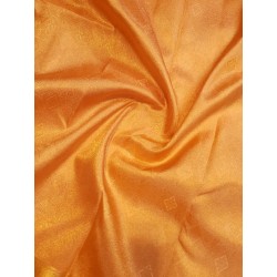 2G Pure Kanjivaram Silk Saree Orange with Gold Zari Border | Prahla Silks