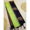 Pure Kanchi Soft Silk Sarees Green and blue