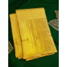 2G Pure Kanjivaram Silk Saree Yellow with Gold Zari Peacock Border & Peacock Butta | Prahla Silks
