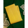 2G Pure Kanjivaram Silk Saree Yellow with Gold Zari Peacock Border & Peacock Butta | Prahla Silks