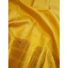 2G Pure Kanjivaram Silk Saree Yellow with Gold Zari Peacock Border & Peacock Butta | Prahla Silks