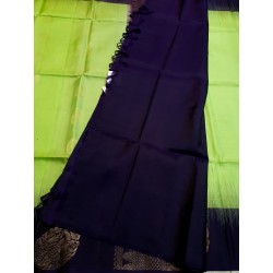 Pure Kanchi Soft Silk Sarees Green and blue
