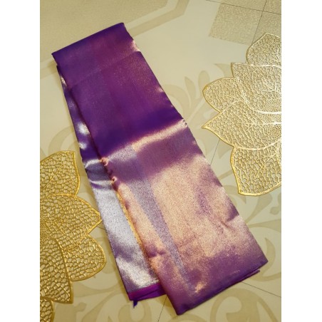2G Pure Kanjivaram Silk Saree Royal Purple with Gold Tissue Pallu | Bridal Wear | Prahla Silks