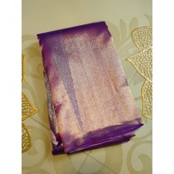 2G Pure Kanjivaram Silk Saree Royal Purple with Gold Tissue Pallu | Bridal Wear | Prahla Silks