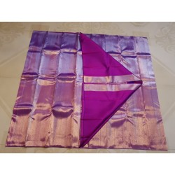 2G Pure Kanjivaram Silk Saree Royal Purple with Gold Tissue Pallu | Bridal Wear | Prahla Silks