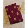 2G Pure Kanjivaram Silk Saree Maroon with Gold Zari Horse Butta & Rich Traditional Border | Prahla Silks