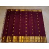 2G Pure Kanjivaram Silk Saree Maroon with Gold Zari Horse Butta & Rich Traditional Border | Prahla Silks