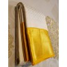 2G Pure Kanjivaram Silk Saree Off White with Rich Gold Zari Border | Bridal Muhurtham Collection | Prahla Silks