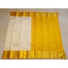 2G Pure Kanjivaram Silk Saree Off White with Rich Gold Zari Border | Bridal Muhurtham Collection | Prahla Silks