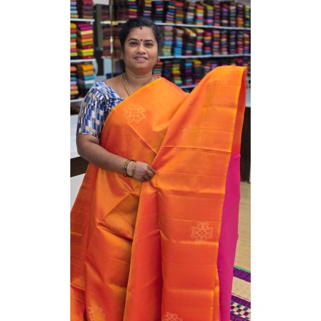 Pure Kanchi Soft Silk Sarees Yellow and Pink