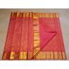 2G Pure Kanjivaram Silk Saree Orange with Pink Contrast & Rich Gold Zari Floral Brocade | Traditional Wedding Saree | Prahla Sil