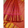 2G Pure Kanjivaram Silk Saree Orange with Pink Contrast & Rich Gold Zari Floral Brocade | Traditional Wedding Saree | Prahla Sil