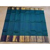 2G Pure Kanjivaram Silk Saree Teal Blue with Rich Gold Zari Border & Micro Butta Design | Prahla Silks