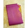2G Pure Kanjivaram Silk Saree Magenta with Gold Zari & Peacock Border | Bridal Silk Saree | Prahla Silks