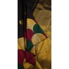2G Pure Kanjivaram Silk Saree Black with Multicolour Scalloped Border & Gold Zari Mango Buttas  | Prahla Silks