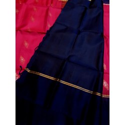 Pure Kanchi Soft Silk Sarees Pink and Blue