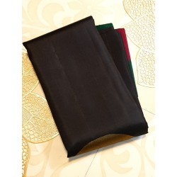 2G Pure Kanjivaram Silk Saree Black with Multicolour Scalloped Border & Gold Zari Mango Buttas  | Prahla Silks