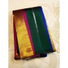 2G Pure Kanjivaram Silk Saree Gold Tissue with Multicolour Stripes & Pink Border | Prahla Silks