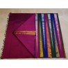 2G Pure Kanjivaram Silk Saree Gold Tissue with Multicolour Stripes & Pink Border | Prahla Silks