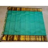 2G Pure Kanjivaram Silk Saree Teal Green with Deep Maroon Contrast & Gold Zari Peacock Border | Prahla Silks