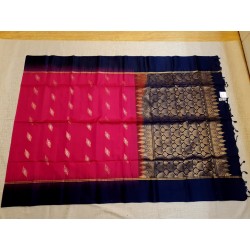 Pure Kanchi Soft Silk Sarees Pink and Blue
