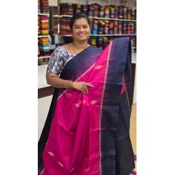 Pure Kanchi Soft Silk Sarees Pink and Blue