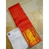 3G Pure Kanjivaram Silk Saree Vermilion Red with Gold Zari Brocade & Rich Pallu | Prahla Silks