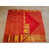 3G Pure Kanjivaram Silk Saree Vermilion Red with Gold Zari Brocade & Rich Pallu | Prahla Silks