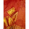 3G Pure Kanjivaram Silk Saree Vermilion Red with Gold Zari Brocade & Rich Pallu | Prahla Silks