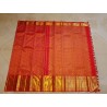 3G Pure Kanjivaram Silk Saree Vermilion Red with Gold Zari Brocade & Rich Pallu | Prahla Silks