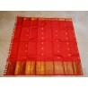 4G Pure Kanjivaram Silk Saree Red with Gold Zari Butta Checks & Rich Peacock Border | Prahla Silks