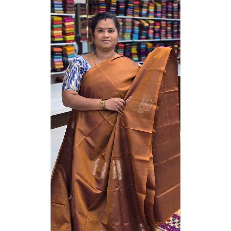 Pure Kanchi Soft Silk Sarees  Silver