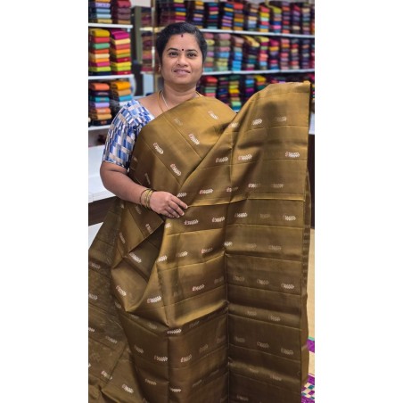 Pure Kanchi Soft Silk Sarees  Silver