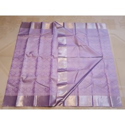 2G Pure Brocade Kanchipuram Silk SareeL lavender antique silver silk saree