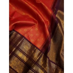 2G  Korvai Pure Zari Kanjivaram Silk Sarees authentic by Prahla Silks