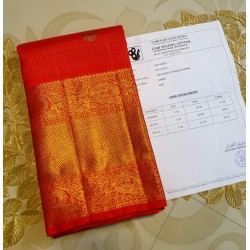 4Gram Pure Zari Kanjivaram Silk authentic Vairaoosi Silk Saree