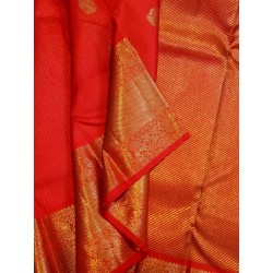 4Gram Pure Zari Kanjivaram Silk authentic Vairaoosi Silk Saree