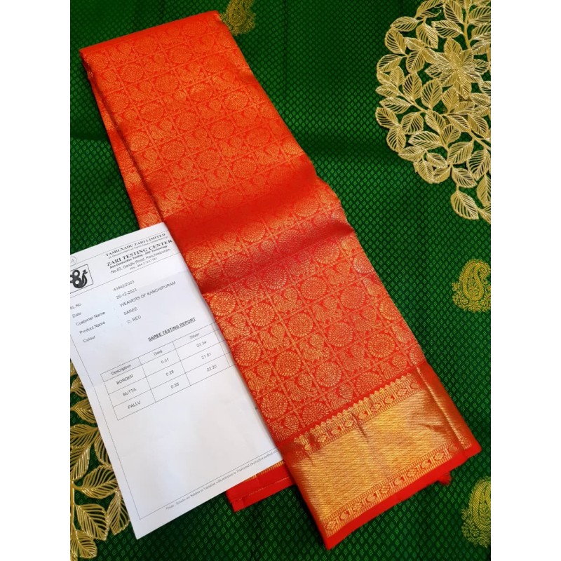 4Gram Pure Zari Kanjivaram Silk Saree